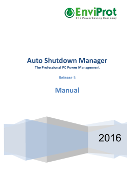 Auto Shutdown Manager Handbuch