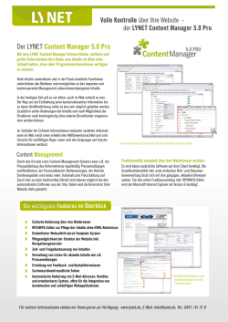 Productsheet LYNET Content Manager PDF · 638 KB