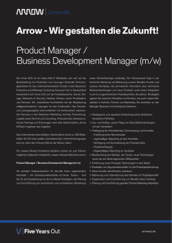 Product Manager / Business Development Manager (m