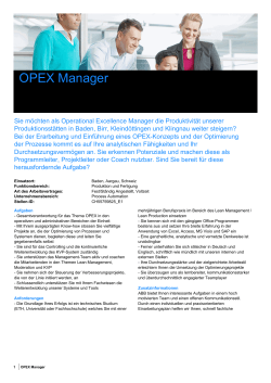 OPEX Manager