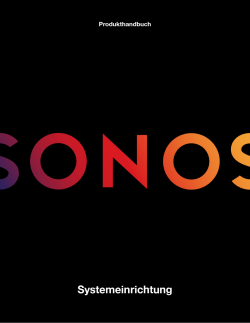 Sonos-Handbuch zur Systemeinrichtung