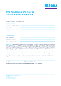 Verzichtserklärung für Rufnummernmitnahme