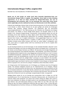 Internationales Morgan-Treffen, Jungholz 2015
