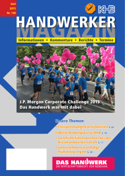 J.P. Morgan Corporate Challenge 2015 Das Handwerk war mit dabei