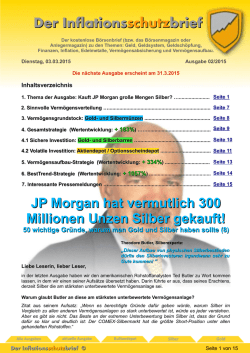 Inflationsschutzbrief Ausgabe 2/2015