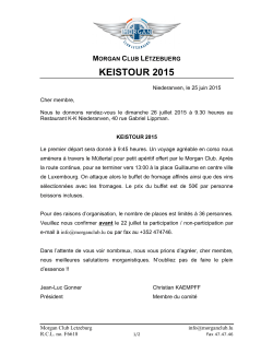 Invit Keistour 2015 - Morgan Club Lëtzebuerg