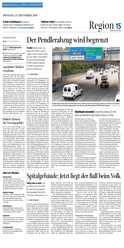 Schaffhauser Nachrichten - Ausgabe vom 15.09.2015