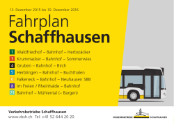 Fahrplan Schaffhausen - Verkehrsbetriebe Schaffhausen