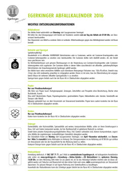 Abfallkalender 2016
