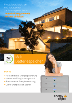 Broschüre Energiespeichersystem