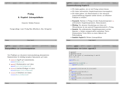 Prolog [1ex] 6. Kapitel: Listenprädikate