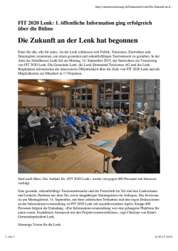 Die Zukunft an der Lenk hat begonnen