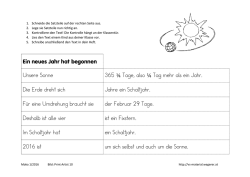 Ein neues Jahr hat begonnen