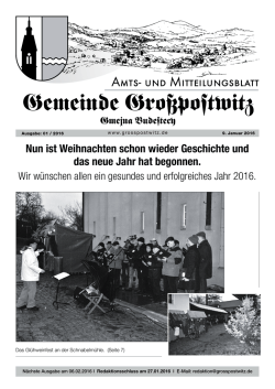 Januar - Gro&szlig;postwitz