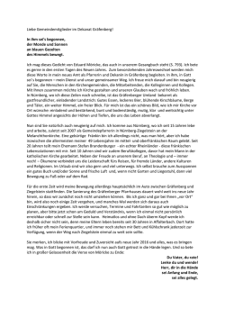 Dekanin Sachs stellt sich vor - Ev. Kirchengemeinde Sankt Helena