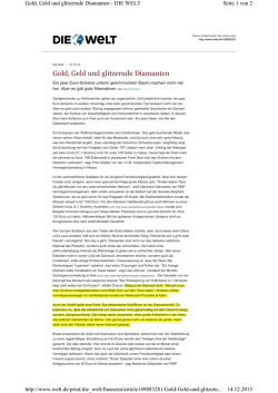 Gold, Geld und glitzernde Diamanten