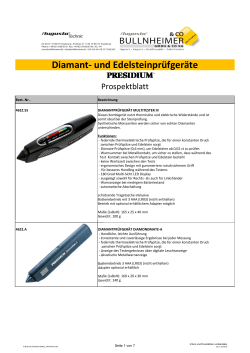 Diamant- und Edelsteinprüfgeräte