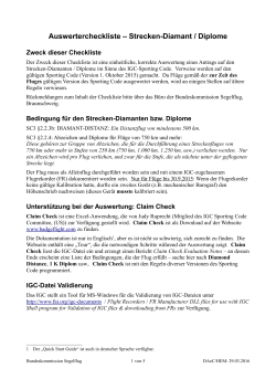 DAeC Auswertercheckliste – Strecken