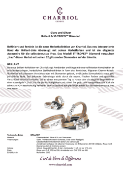 Glanz und Glitzer Brillant & ST-TROPEZ&trade; Diamond Raffiniert und
