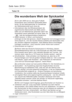 Die wunderbare Welt der Spickzettel