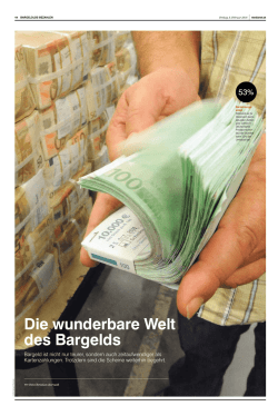 die wunderbare Welt des Bargelds