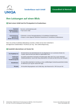 Ihre Leistungen auf einen Blick