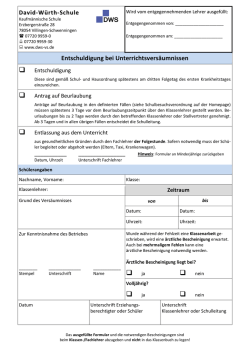 Entschuldigungsformular - David-W&uuml;rth