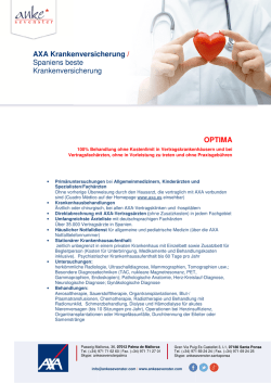 AXA Krankenversicherung Spaniens beste