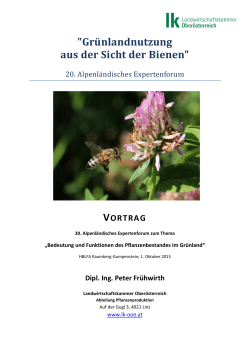 Gr&uuml;nlandnutzung aus der Sicht der Bienen