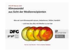 Klimawandel aus Sicht der Medienrezipienten