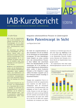 Integration arbeitsmarktferner Personen im L&auml;ndervergleich