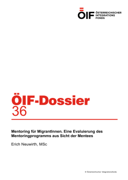 Mentoring für MigrantInnen - Österreichischer Integrationsfonds