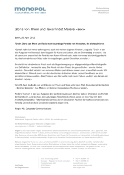 Gloria von Thurn und Taxis findet Malerei &laquo;sexy&raquo;
