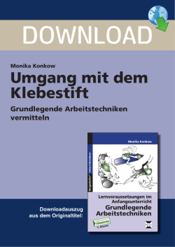Umgang mit dem Klebestift