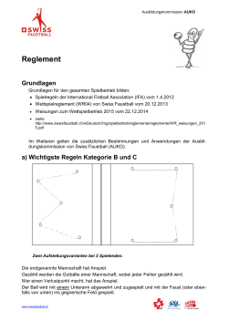 Reglement - Swiss Faustball