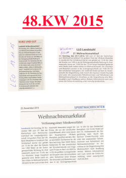 Presseberichte - LLG Landstuhl eV