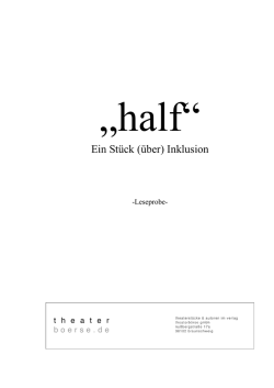 Ein St&uuml;ck - Theaterb&ouml;rse