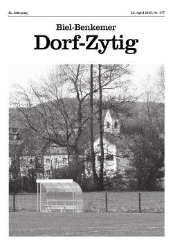Dorf-Zytig vom 24. April 2015 - Gemeinde Biel