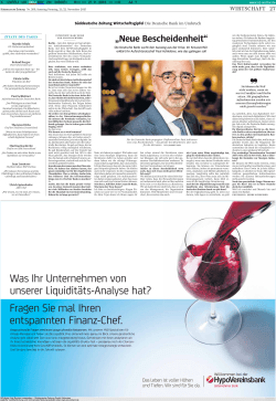 Süddeutsche Zeitung, 21. November 2015 – Wirtschaft Seite 3