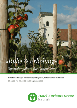 «Ruhe &Erholung» - Hotel Kurhaus Kreuz