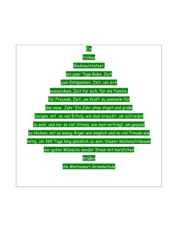 Ein frohes Weihnachtsfest, ein paar Tage Ruhe, Zeit zum