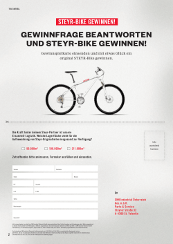 gewinnfrage beantworten und steyr-bike gewinnen!