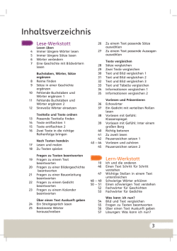 Inhaltsverzeichnis - Schulbuchzentrum Online