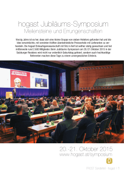 hogast Jubiläums-Symposium