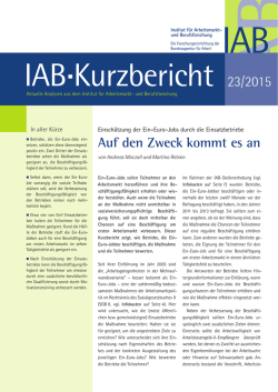 IAB-Kurzbericht zu