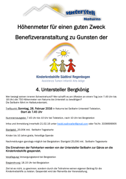 H&ouml;henmeter f&uuml;r einen guten Zweck Benefizveranstaltung zu