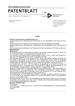 Erscheint am - Das Österreichische Patentamt