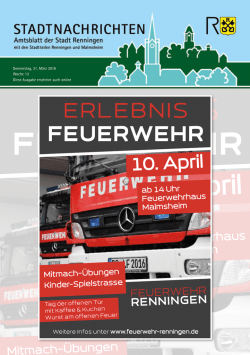 Donnerstag, 31. M&auml;rz 2016 Woche 13 Diese Ausgabe erscheint