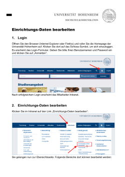 Briefvorlage 1 - KIM - Universität Hohenheim