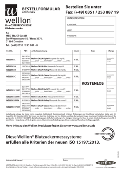 Diese Wellion® Blutzuckermesssysteme erfüllen alle Kriterien der